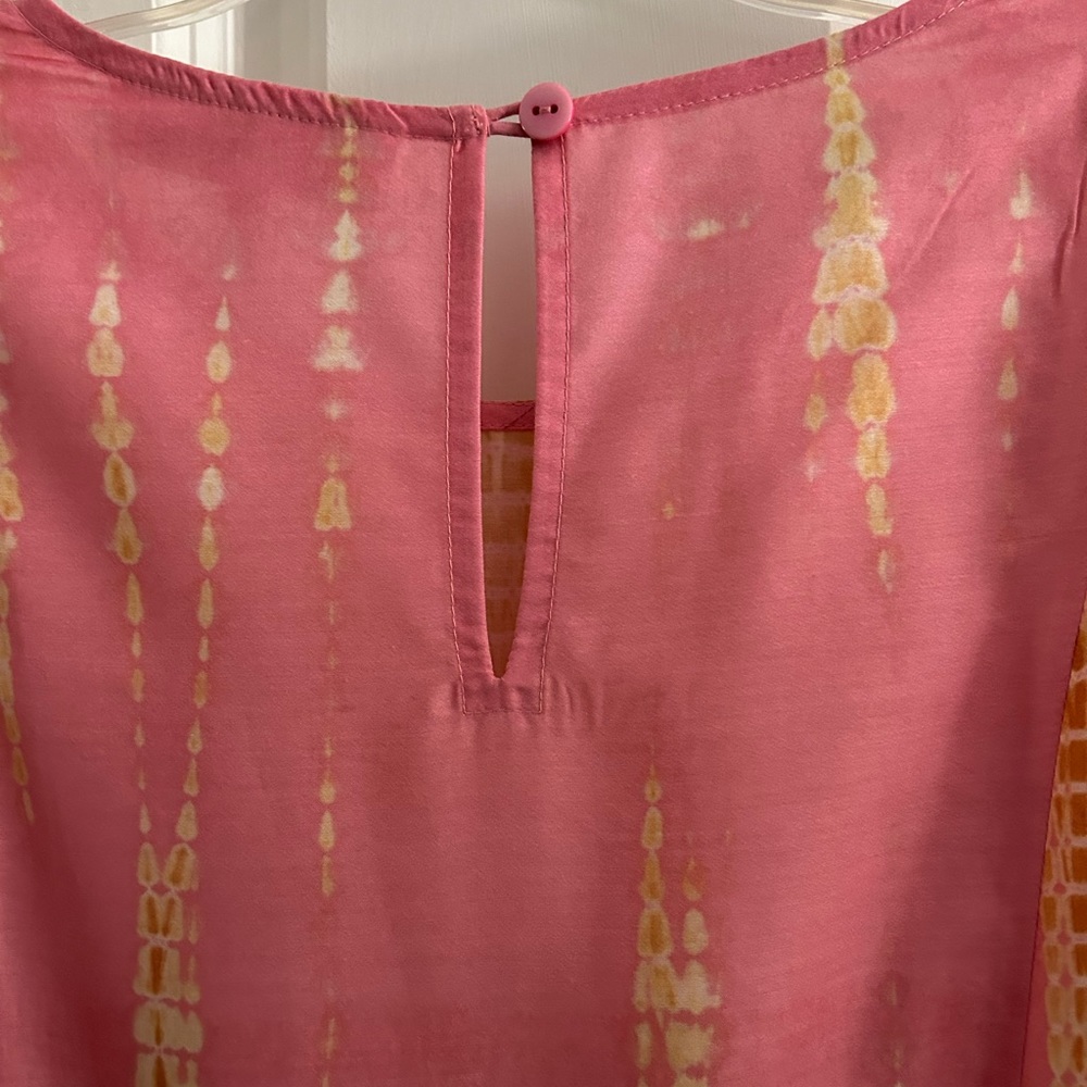 Anthropologie Pink, Yellow & Light Blue Tiered Maxi Dress - Picture 7 of 14